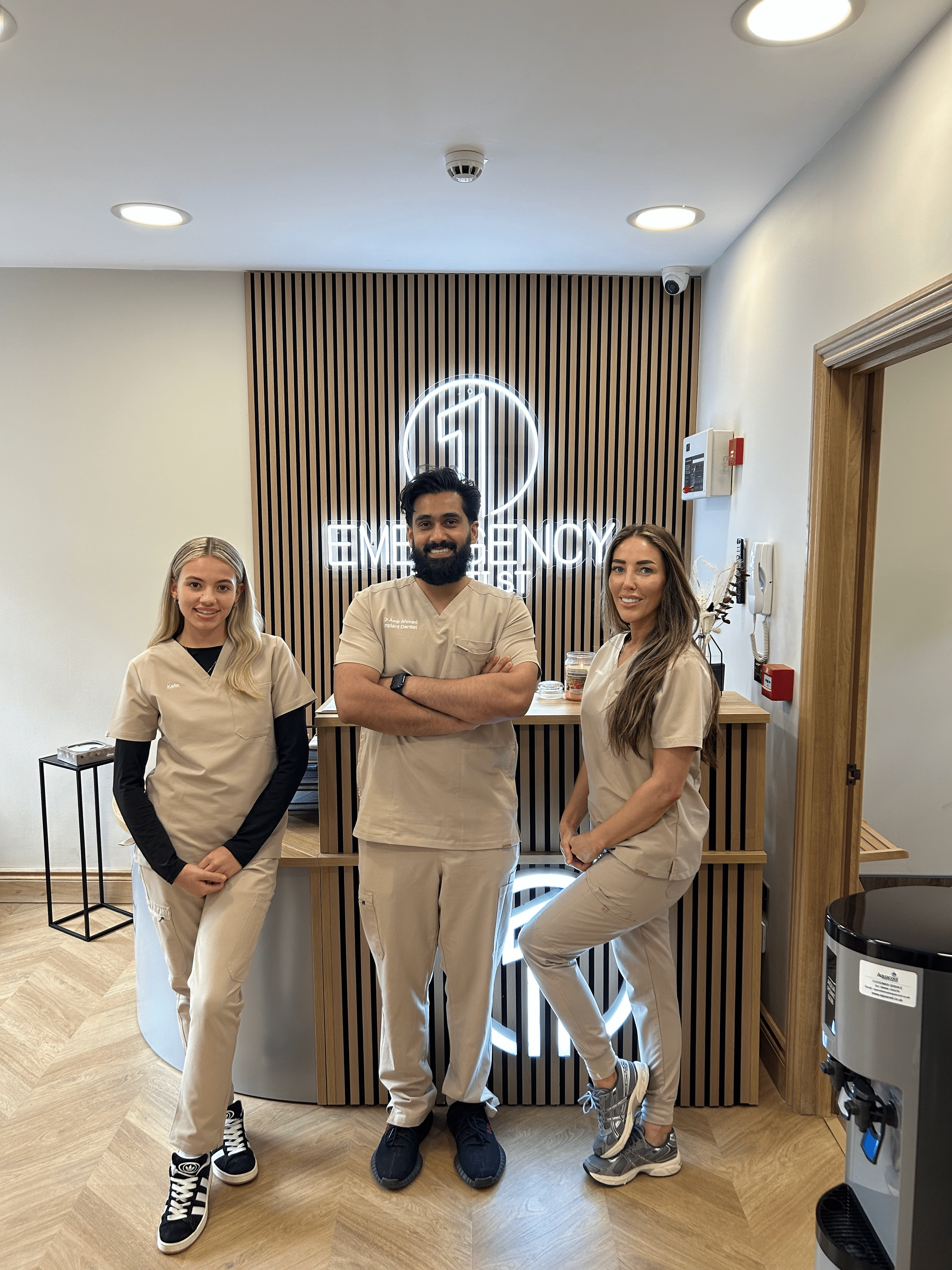 Dentist treating patient